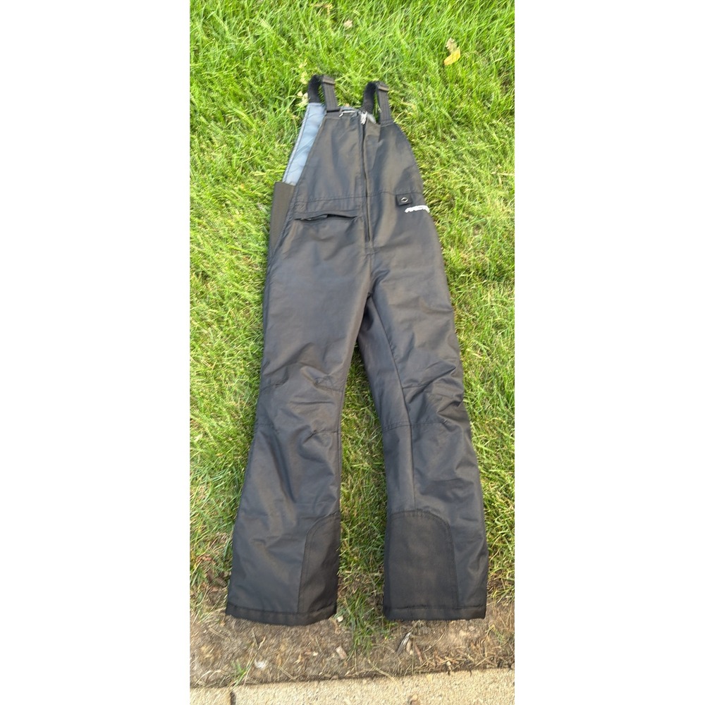 Rawik Kids Black Insulated Snow Bibs Overalls Ski Pants Size Medium 7508A